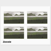 Emerald Alaska Rechteckiger Aufkleber (Blatt)