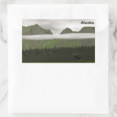 Emerald Alaska Rechteckiger Aufkleber (Tasche)