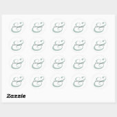 Emerald Ampersand Hochzeit | Monogramm Umschlag Runder Aufkleber (Blatt)