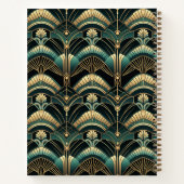 Emerald and Gold 1920er Jahre Art Deco Themed Notizblock (Rückseite)