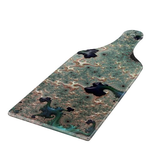 Emerald and Gold Mandelbrot Chopping Board Schneidebrett (Ecke)