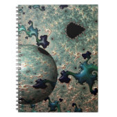 Emerald and Gold Mandelbrot mit Sphere Notebook Notizblock (Vorderseite)