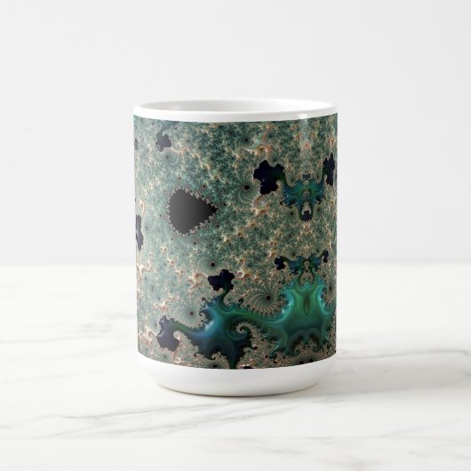 Emerald and Gold Mandelbrot Tasse (Mittel)