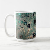 Emerald and Gold Mandelbrot Tasse (Links)