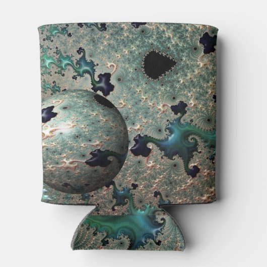 Emerald and Gold Mandelbrot with Sphere Dosenkühler (Rückseite)