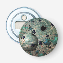 Emerald and Gold Mandelbrot with Sphere Flaschenöffner