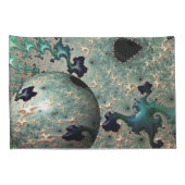 Emerald and Gold Mandelbrot with Sphere Kissenbezug (Rückseite-Rechts)