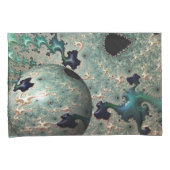 Emerald and Gold Mandelbrot with Sphere Kissenbezug (Vorderseite-Rechts)