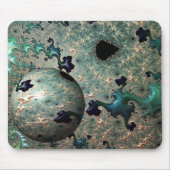 Emerald and Gold Mandelbrot with Sphere Mousepad (Vorne)