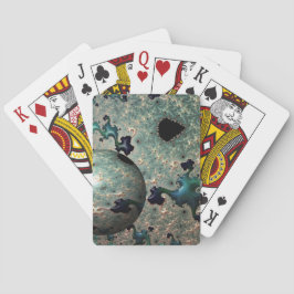Emerald and Gold Mandelbrot with Sphere Spielkarten