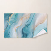 Emerald and Gold Marble Elegance Badhandtuch Set (Handtuch)