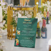 Emerald and Gold Minimal Wedding Signature Drinks Sockelschild