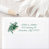Emerald and Gold Wedding Return Address (Insitu)