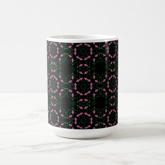 Emerald and Pink Kaleidoscope Kaffeetasse (Mittel)
