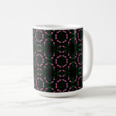 Emerald and Pink Kaleidoscope Kaffeetasse (VorderseiteRechts)