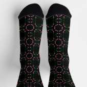 Emerald and Pink Kaleidoscope Socken (Oben)