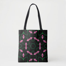 Emerald and Pink Kaleidoscope Tasche