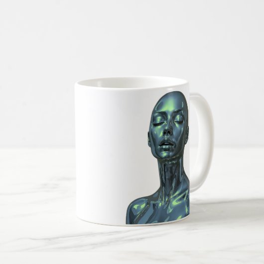 Emerald Android Beauty Kaffeetasse (VorderseiteRechts)
