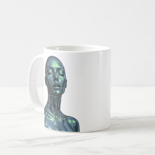 Emerald Android Beauty Kaffeetasse (Vorderseite Links)