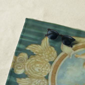 Emerald Angel Cherub Putti Gold Strandtuch (Beispiel)