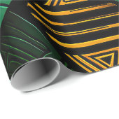 Emerald Ankara Elegance - Green African Ankara Geschenkpapier (Rolleneckpunkt)