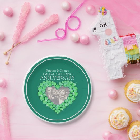 Emerald Anniversary Foto Pappteller (Party)