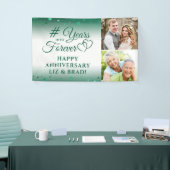 Emerald Anniversary Heart YEARS INTO FOREVER Foto Banner (Messeveranstaltung)