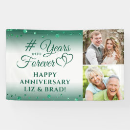 Emerald Anniversary Heart YEARS INTO FOREVER Foto Banner