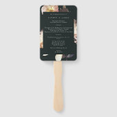 Emerald Antique Vintage Wedding Fächer (Rückseite)