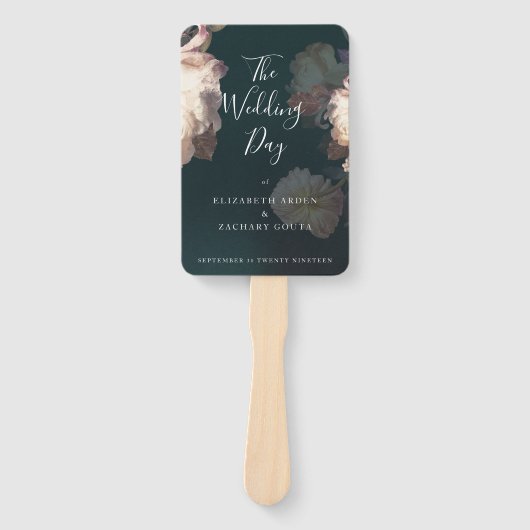 Emerald Antique Vintage Wedding Fächer (Vorderseite)