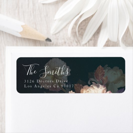 Emerald Antique Vintage Wedding Rücksendeadresse (Insitu)