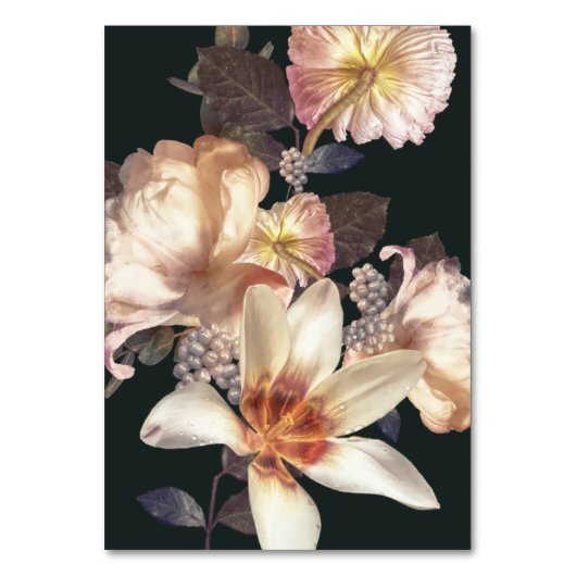 Emerald Antique Vintage Wedding Tischnummern (Rückseite)