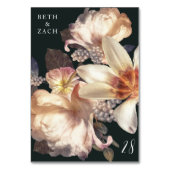 Emerald Antique Vintage Wedding Tischnummern (Rückseite)