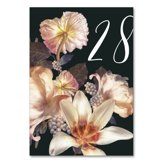 Emerald Antique Vintage Wedding Tischnummern (Vorderseite)