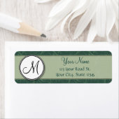 Emerald Aquamarin Floral Wisps & Strips mit Monogr (Insitu)