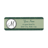 Emerald Aquamarin Floral Wisps & Strips mit Monogr (Vorne)