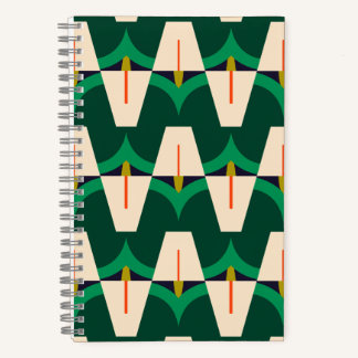 Emerald Arc modernes geometrisches botanisches Not Notizblock