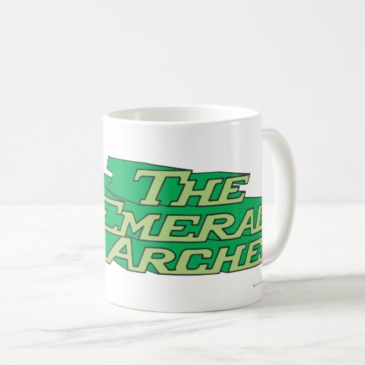 Emerald Archer-Logo Kaffeetasse (VorderseiteRechts)