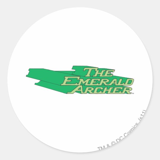 Emerald Archer-Logo Runder Aufkleber (Vorderseite)