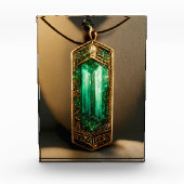 Emerald Art Deco Anhänger Fotoblock (Vorderseite)