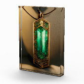 Emerald Art Deco Anhänger Fotoblock (Rechts)