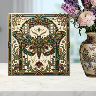 Emerald Art Nouveau Motten-Dekorfliese Fliese