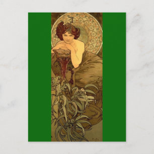 Emerald - Art Nouveau Postkarte
