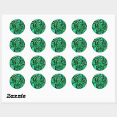 EMERALD AUES RUNDER AUFKLEBER (Blatt)