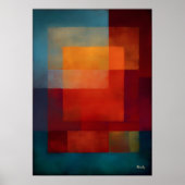 Emerald Aurora Color Field Abstract Modern Wall  Poster (Vorne)
