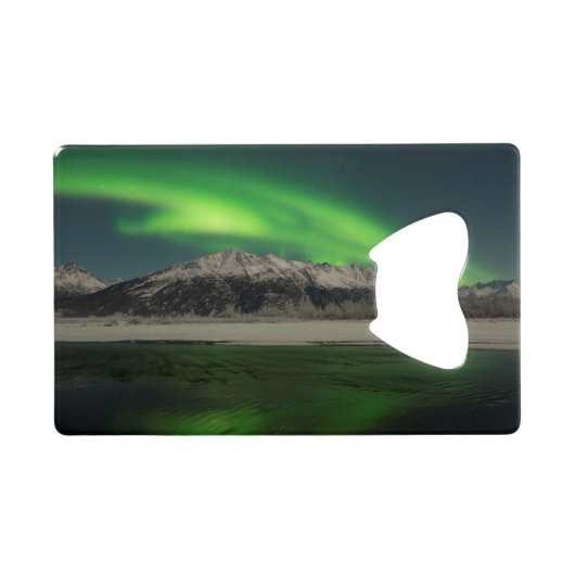 Emerald Aurora Kreditkarten Flaschenöffner (Rückseite Horizontal)