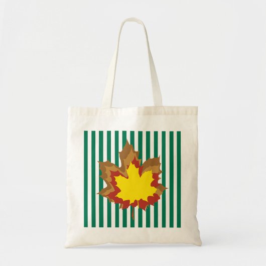 Emerald Autumnal Stripes Tragetasche (Vorne)