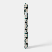 Emerald axis abstract geometric pattern 1284 iPhone 15 hülle (Linke Seite)