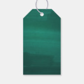 Emerald Baby Dusche. Neutrales Grün danke Geschenkanhänger (Rückseite)