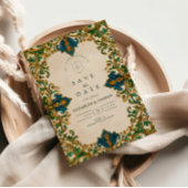 Emerald Baroque Islamic Wedding Save The Date